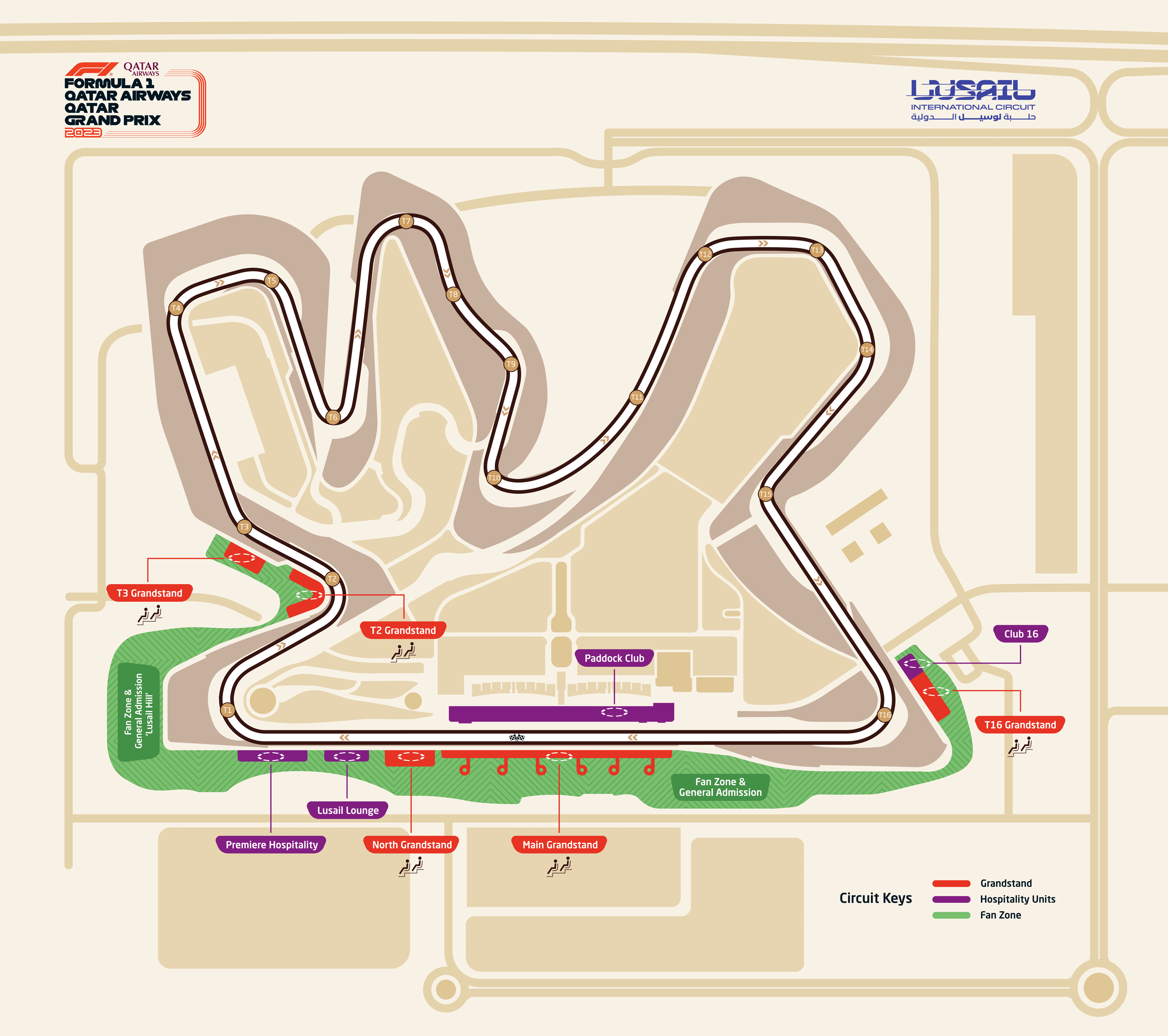 Lusail Circuit Map F1 N  